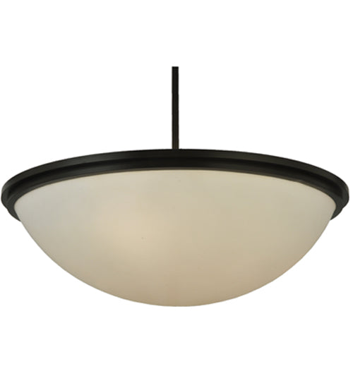 Meyda Lighting Commerce 36" 6-Light Timeless Bronze Inverted Pendant Light With Statuario Idalight Shade Glass