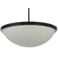 Meyda Lighting Commerce 36" 6-Light Timeless Bronze Inverted Pendant Light With Statuario Idalight Shade Glass