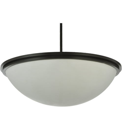 Meyda Lighting Commerce 36" 6-Light Timeless Bronze Inverted Pendant Light With Statuario Idalight Shade Glass