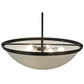 Meyda Lighting Commerce 36" 6-Light Timeless Bronze Inverted Pendant Light With Statuario Idalight Shade Glass