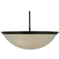 Meyda Lighting Commerce 36" 6-Light Timeless Bronze Inverted Pendant Light With Statuario Idalight Shade Glass