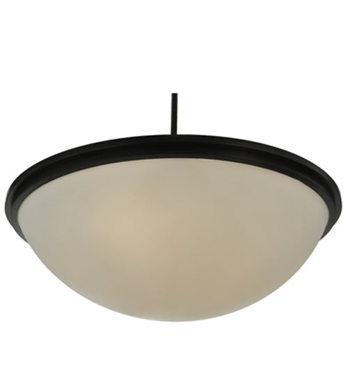 Meyda Lighting Commerce 36" 6-Light Timeless Bronze Inverted Pendant Light With Statuario Idalight Shade Glass