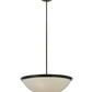 Meyda Lighting Commerce 36" 6-Light Timeless Bronze Inverted Pendant Light With Statuario Idalight Shade Glass