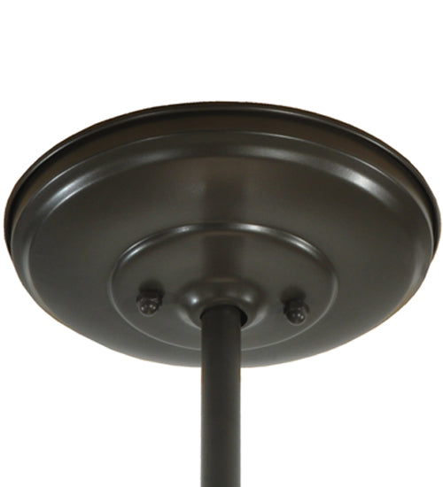 Meyda Lighting Commerce 36" 6-Light Timeless Bronze Inverted Pendant Light With Statuario Idalight Shade Glass