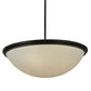 Meyda Lighting Commerce 36" 6-Light Timeless Bronze Inverted Pendant Light With Statuario Idalight Shade Glass