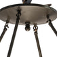 Meyda Lighting Commerce 36" 6-Light Timeless Bronze Semi-flush Mount Ceiling Light With White Statuario Idalight Shade Glass