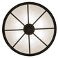 Meyda Lighting Commerce 36" 6-Light Timeless Bronze Semi-flush Mount Ceiling Light With White Statuario Idalight Shade Glass