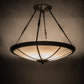 Meyda Lighting Commerce 36" 6-Light Timeless Bronze Semi-flush Mount Ceiling Light With White Statuario Idalight Shade Glass
