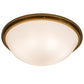 Meyda Lighting Commerce 37" 6-Light Buttered Brass Flush Mount Light With White Statuario Idalight Shade Glass