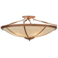 Meyda Lighting Commerce 45" 4-Light Autumn Leaf Semi-flush Mount Ceiling Light With Sahara Taupe Idalight Shade