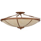 Meyda Lighting Commerce 45" 4-Light Autumn Leaf Semi-flush Mount Ceiling Light With Sahara Taupe Idalight Shade