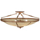 Meyda Lighting Commerce 45" 4-Light Autumn Leaf Semi-flush Mount Ceiling Light With Sahara Taupe Idalight Shade