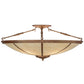 Meyda Lighting Commerce 45" 4-Light Autumn Leaf Semi-flush Mount Ceiling Light With Sahara Taupe Idalight Shade