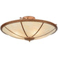 Meyda Lighting Commerce 45" 4-Light Autumn Leaf Semi-flush Mount Ceiling Light With Sahara Taupe Idalight Shade