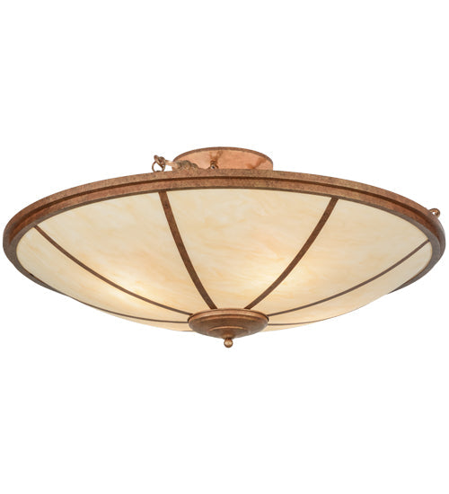 Meyda Lighting Commerce 45" 4-Light Autumn Leaf Semi-flush Mount Ceiling Light With Sahara Taupe Idalight Shade