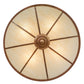 Meyda Lighting Commerce 45" 4-Light Autumn Leaf Semi-flush Mount Ceiling Light With Sahara Taupe Idalight Shade