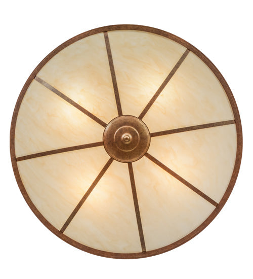 Meyda Lighting Commerce 45" 4-Light Autumn Leaf Semi-flush Mount Ceiling Light With Sahara Taupe Idalight Shade