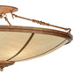 Meyda Lighting Commerce 45" 4-Light Autumn Leaf Semi-flush Mount Ceiling Light With Sahara Taupe Idalight Shade