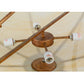 Meyda Lighting Commerce 45" 4-Light Autumn Leaf Semi-flush Mount Ceiling Light With Sahara Taupe Idalight Shade
