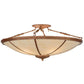 Meyda Lighting Commerce 45" 4-Light Autumn Leaf Semi-flush Mount Ceiling Light With Sahara Taupe Idalight Shade