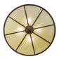 Meyda Lighting Commerce 45" 4-Light LED Cafe Noir Semi-flush Mount Ceiling Light With Beige Botticino Idalight Shade Glass