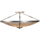Meyda Lighting Commerce 45" 4-Light Nickel Semi-flush Mount Ceiling Light With Whitestone Idalight Shade Glass