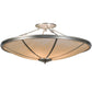 Meyda Lighting Commerce 45" 4-Light Nickel Semi-flush Mount Ceiling Light With Whitestone Idalight Shade Glass