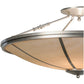 Meyda Lighting Commerce 45" 4-Light Nickel Semi-flush Mount Ceiling Light With Whitestone Idalight Shade Glass