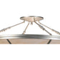 Meyda Lighting Commerce 45" 4-Light Nickel Semi-flush Mount Ceiling Light With Whitestone Idalight Shade Glass