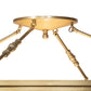 Meyda Lighting Commerce 45" 8-Light Gold Metallic Semi-flush Mount Light With Beige Sahara Taupe Idalight Shade