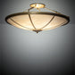 Meyda Lighting Commerce 45" 8-Light Gold Metallic Semi-flush Mount Light With Beige Sahara Taupe Idalight Shade