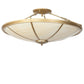 Meyda Lighting Commerce 45" 8-Light Gold Metallic Semi-flush Mount Light With Beige Sahara Taupe Idalight Shade