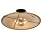 Meyda Lighting Commerce 45" 8-Light Gold Metallic Semi-flush Mount Light With Beige Sahara Taupe Idalight Shade