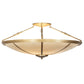 Meyda Lighting Commerce 45" 8-Light Gold Metallic Semi-flush Mount Light With Beige Sahara Taupe Idalight Shade