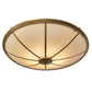 Meyda Lighting Commerce 45" 8-Light Gold Metallic Semi-flush Mount Light With Beige Sahara Taupe Idalight Shade