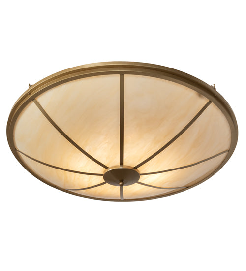 Meyda Lighting Commerce 45" 8-Light Gold Metallic Semi-flush Mount Light With Beige Sahara Taupe Idalight Shade