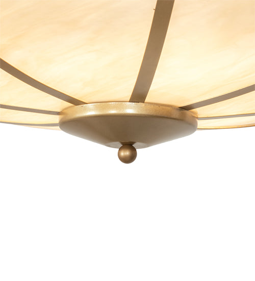 Meyda Lighting Commerce 45" 8-Light Gold Metallic Semi-flush Mount Light With Beige Sahara Taupe Idalight Shade