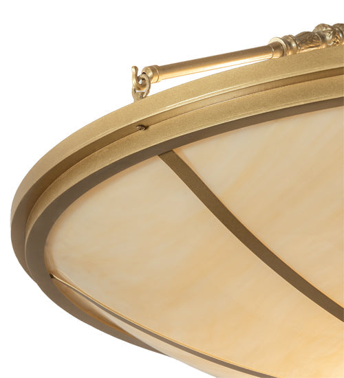 Meyda Lighting Commerce 45" 8-Light Gold Metallic Semi-flush Mount Light With Beige Sahara Taupe Idalight Shade