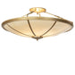 Meyda Lighting Commerce 45" 8-Light Gold Metallic Semi-flush Mount Light With Beige Sahara Taupe Idalight Shade