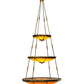 Meyda Lighting Commerce 47" 17-Light 3-Tier Antique Copper Pendant Light With Amber Quartz Idalight Shade Glass