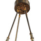 Meyda Lighting Commerce 47" 17-Light 3-Tier Antique Copper Pendant Light With Amber Quartz Idalight Shade Glass