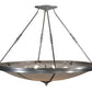 Meyda Lighting Commerce 47" 8-Light Nickel Semi-flush Mount Ceiling Light With Fleshtone Idalight Shade Glass