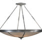 Meyda Lighting Commerce 47" 8-Light Nickel Semi-flush Mount Ceiling Light With Fleshtone Idalight Shade Glass