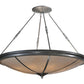 Meyda Lighting Commerce 47" 8-Light Nickel Semi-flush Mount Ceiling Light With Fleshtone Idalight Shade Glass