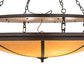 Meyda Lighting Commerce 48" 8-Light Cafe Noir Flush Mount Light With Beige Botticino Idalight Shade Glass