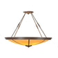 Meyda Lighting Commerce 48" 8-Light Cafe Noir Inverted Pendant Light With Amber Quartz Idalight Shade Glass