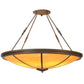 Meyda Lighting Commerce 48" 8-Light Cafe Noir Inverted Pendant Light With Amber Quartz Idalight Shade Glass