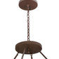 Meyda Lighting Commerce 48" 8-Light Cafe Noir Inverted Pendant Light With Amber Quartz Shade