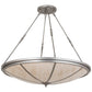 Meyda Lighting Commerce 48" 8-Light Nickel Inverted Pendant Light With Beige Fleshtone Idalight Shade Glass
