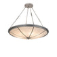 Meyda Lighting Commerce 48" 8-Light Nickel Inverted Pendant Light With Beige Fleshtone Idalight Shade Glass